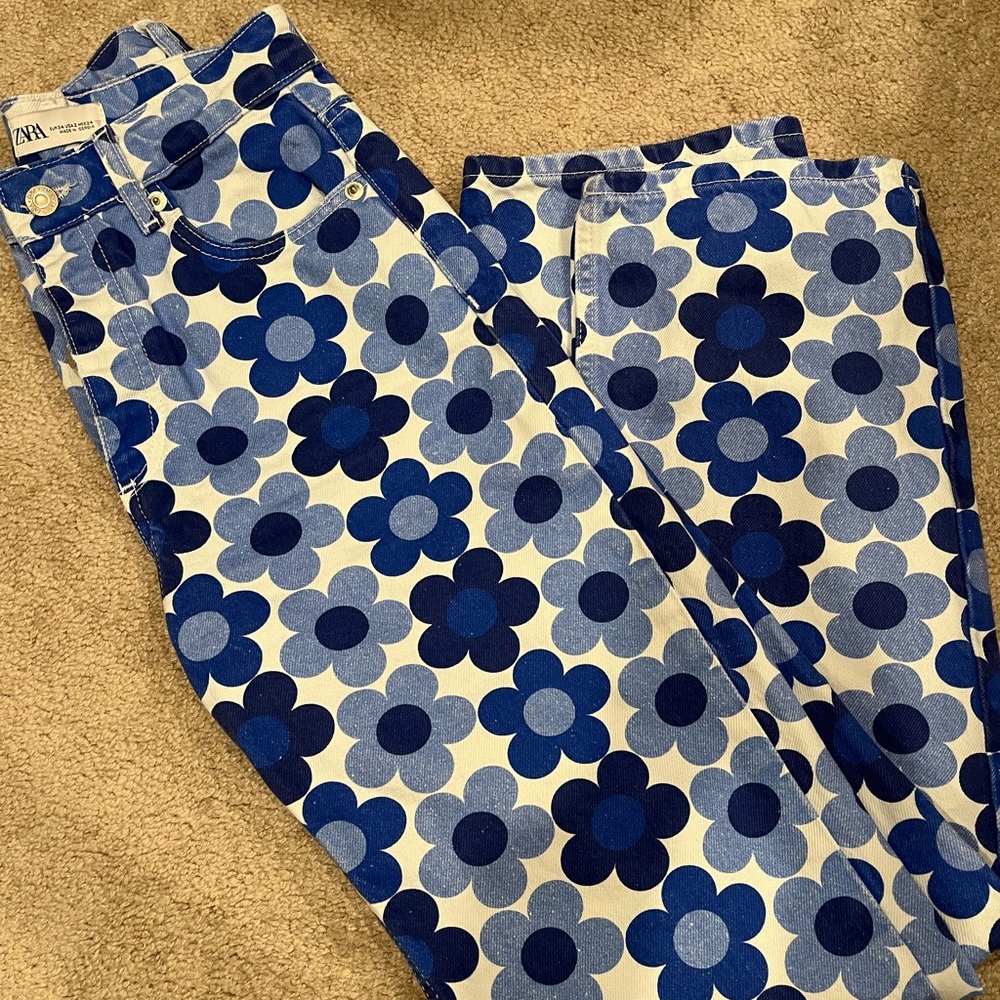 Zara Printed Jeans